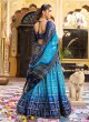 Two-tone Blue Gajji Silk Bandhani Lehanga Choli